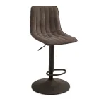 2 Living Room Stools with Upholstered Fabric Seats in Different Colors - Impeto Viadurini