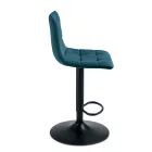 2 Living Room Stools with Fabric Seat in Different Colors - Corrente Viadurini