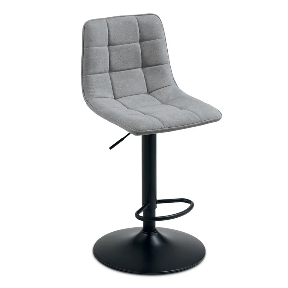 2 Living Room Stools with Fabric Seat in Different Colors - Corrente Viadurini