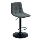 2 Living Room Stools with Fabric Seat in Different Colors - Corrente Viadurini