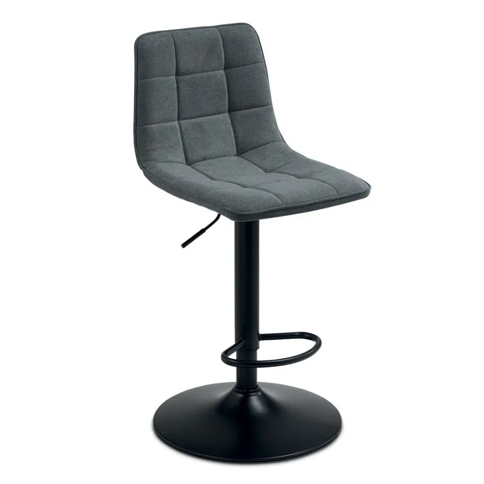 2 Living Room Stools with Fabric Seat in Different Colors - Corrente Viadurini