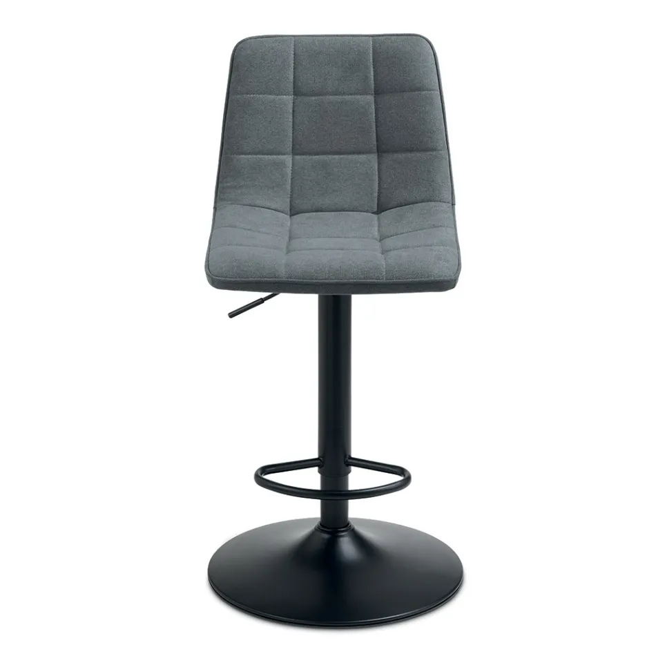 2 Living Room Stools with Fabric Seat in Different Colors - Corrente Viadurini