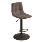 2 Living Room Stools with Fabric Seat in Different Colors - Corrente Viadurini