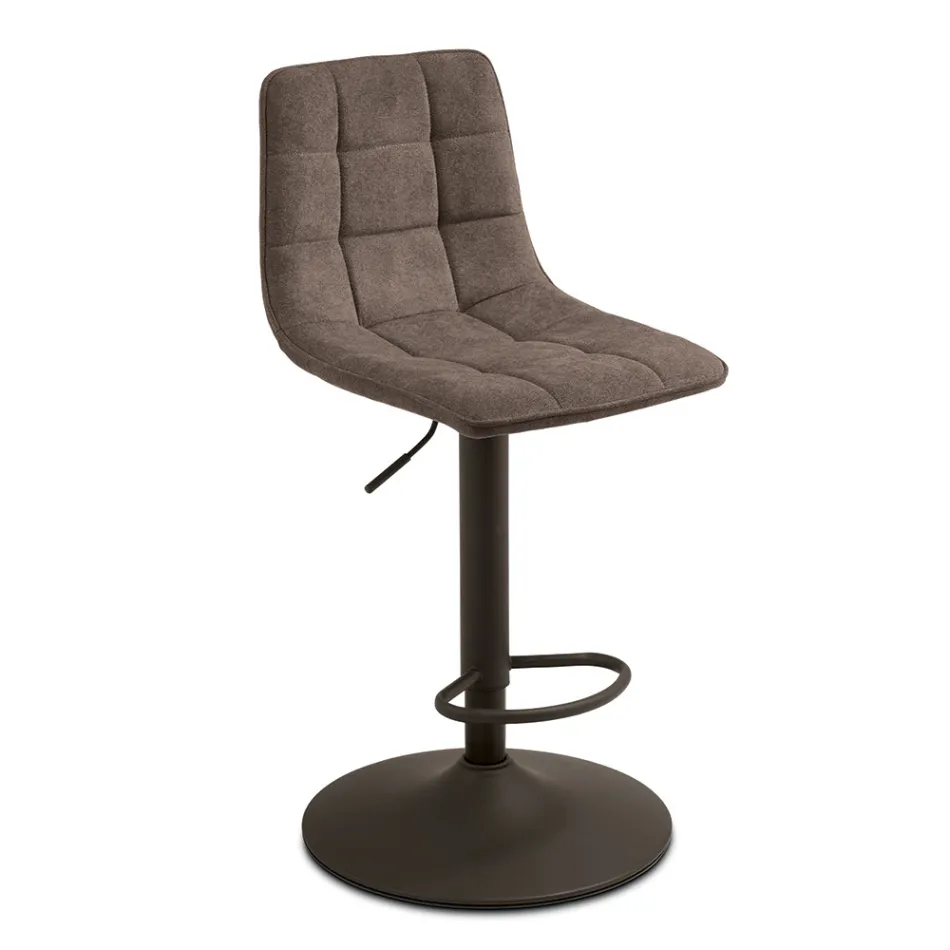 2 Living Room Stools with Fabric Seat in Different Colors - Corrente Viadurini