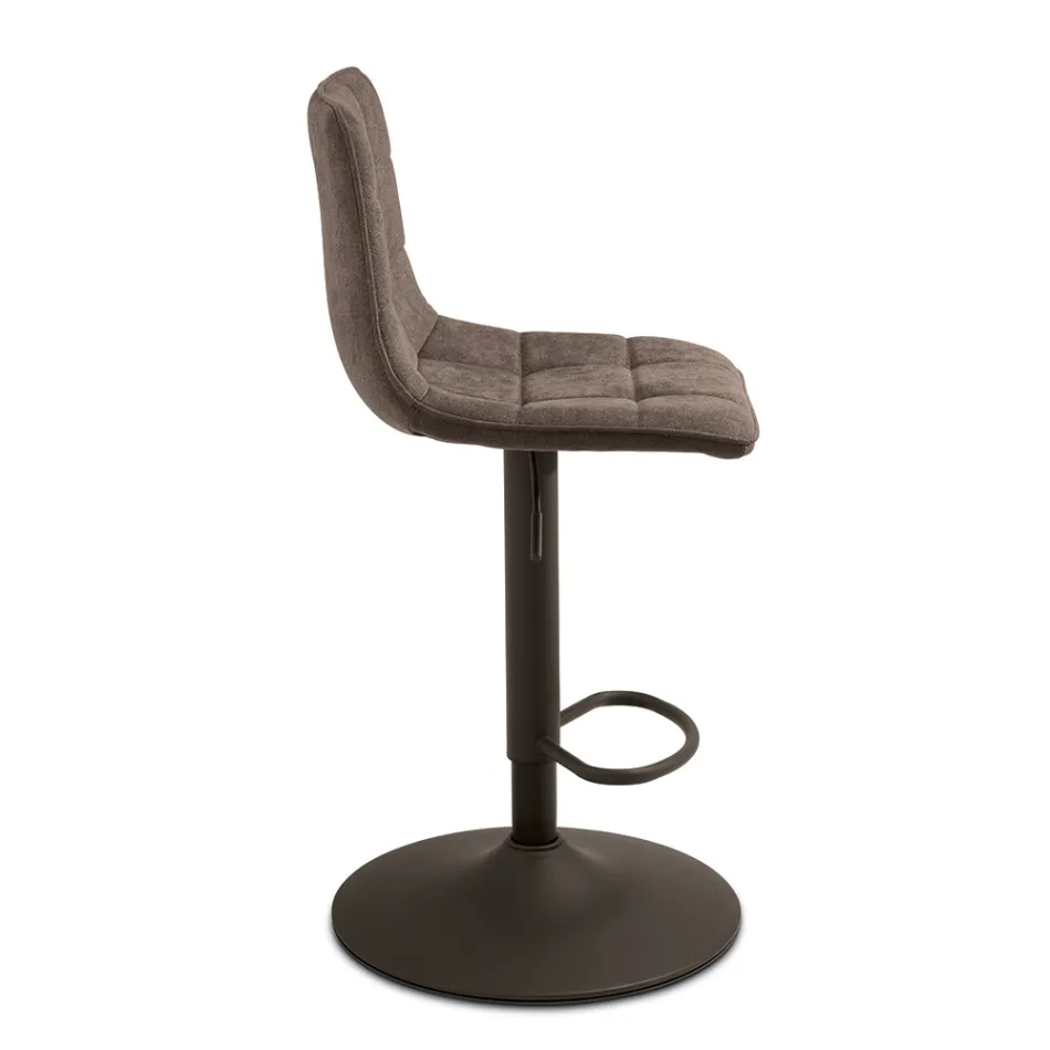 2 Living Room Stools with Fabric Seat in Different Colors - Corrente Viadurini