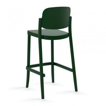 2 Outdoor Stackable Stools in Polypropylene Made in Italy - Calista