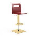 2 Stools in Regenerated Leather and Gold Structure Made in Italy - Scintilla Viadurini