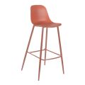 2 Stools Made of Polypropylene and Metal Structure with Footrest - Angel