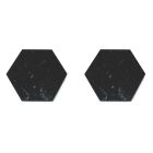 2 Hexagonal Coasters in White, Black or Green Marble Made in Italy - Paulo Viadurini