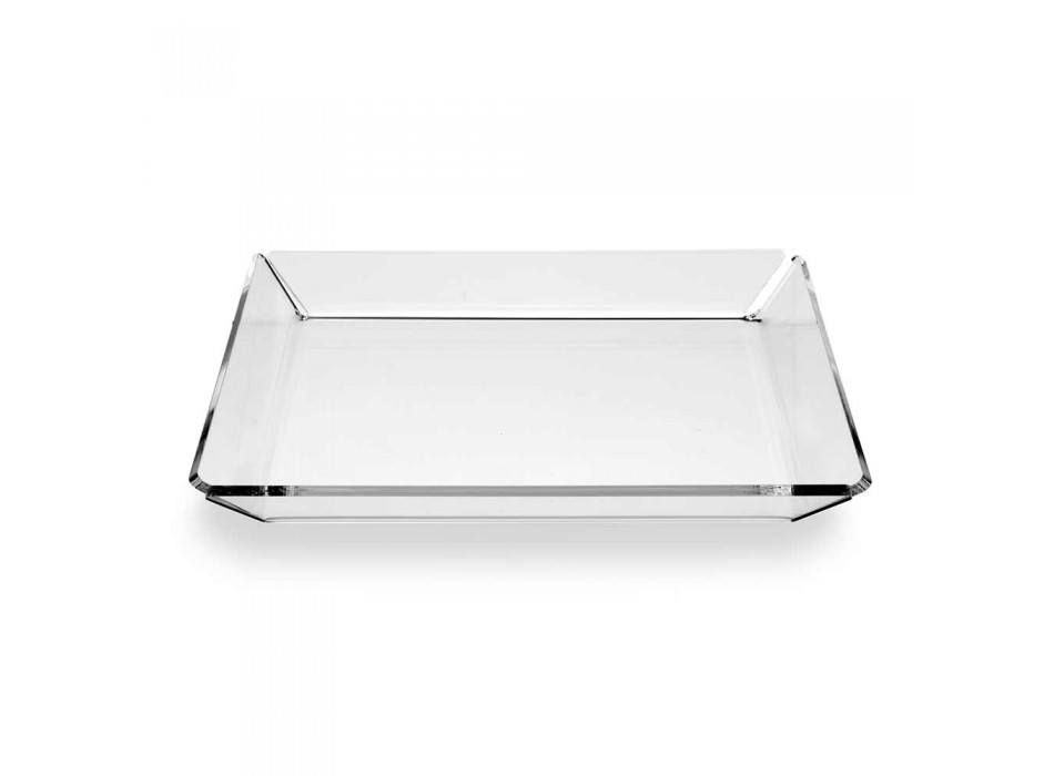 2 Modern Design Entrance Plexiglass Tray in Transparent Plexiglass - Tonio Viadurini