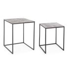 2 Homemotion Aluminum and Painted Steel Coffee Tables - Sereno Viadurini