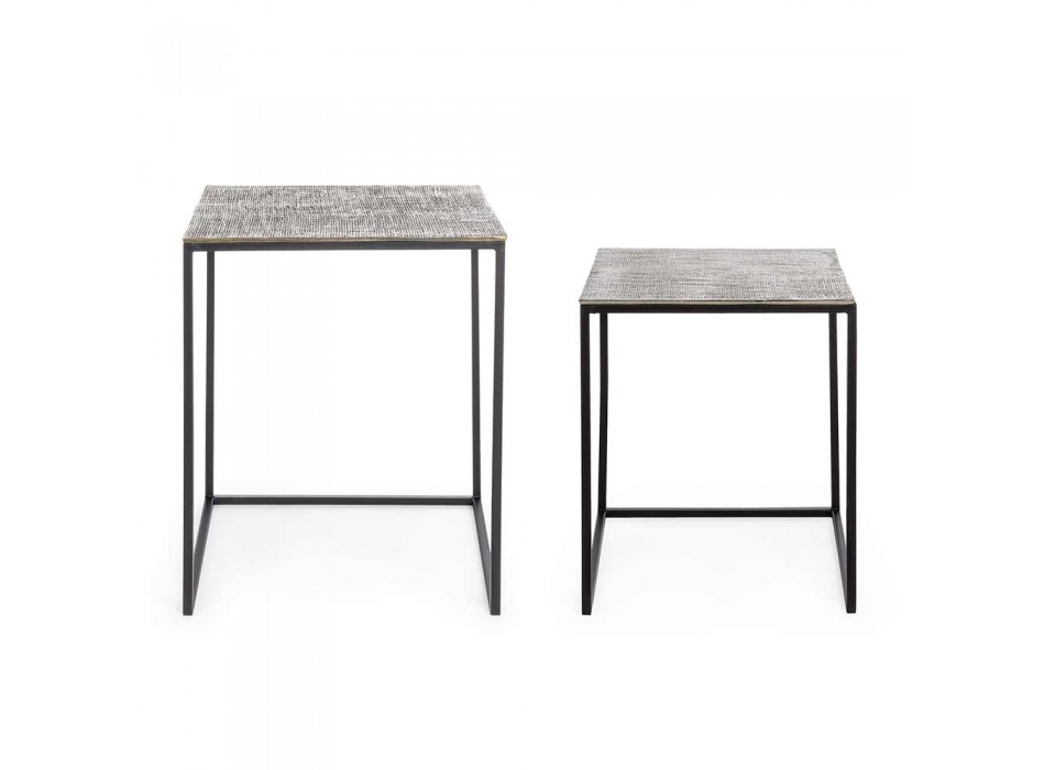 2 Homemotion Aluminum and Painted Steel Coffee Tables - Sereno Viadurini