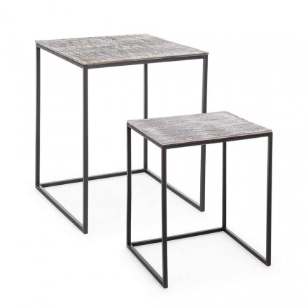 2 Homemotion Aluminum and Painted Steel Coffee Tables - Sereno Viadurini