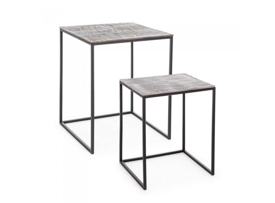 2 Homemotion Aluminum and Painted Steel Coffee Tables - Sereno