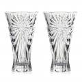 2 Table Decoration Vases in Unique Design Ecological Crystal - Daniele
