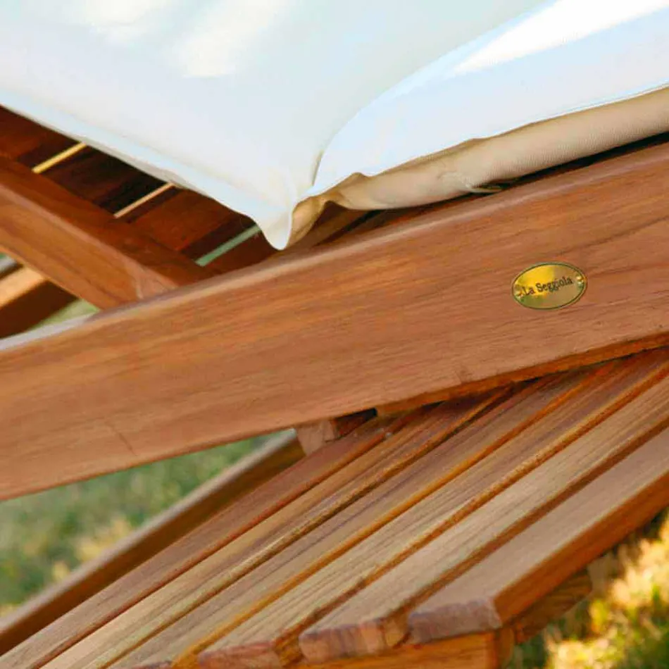 Real Teak Adjustable Sunbed Viadurini