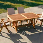 Amalfi Real Teak Extendable Table Viadurini