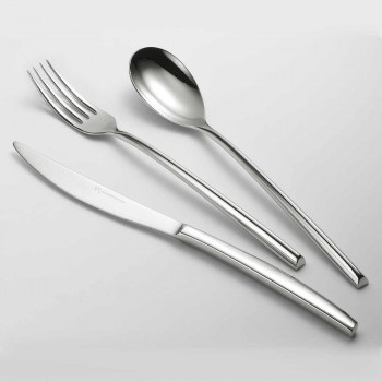 24 Polished Steel Cutlery Triangular Design Elegant Modern Design - Caplin