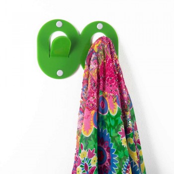 3 Wall Hangers in Colored Plexiglass Double Italian Design with Clip - Freddie