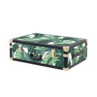 3 Design Trunks in Mdf and Fabric with Black Leather Effect Details - Amazonia Viadurini