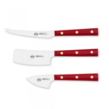 3 Berti Stainless Steel Cheese Knives Exclusive for Viadurini - Asiago