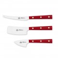 3 Stainless Steel Cheese Knives, Berti Exclusive for Viadurini - Asiago