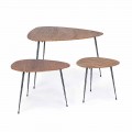 3 Modern Coffee Tables with Homemotion Mango Wood Top - Kalidi