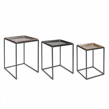 3 Square Coffee Tables in Aluminum and Steel Homemotion - Quinzio