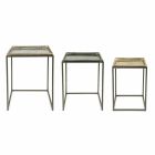 3 Square Coffee Tables in Aluminum and Steel Homemotion - Quinzio Viadurini
