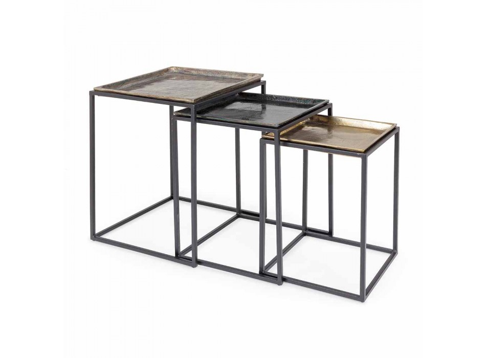 3 Square Coffee Tables in Aluminum and Steel Homemotion - Quinzio
