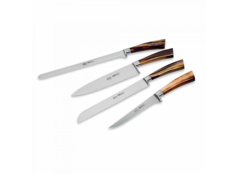 4 Berti full handle kitchen knives exclusively for Viadurini - Caravaggio