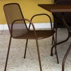 4 Traditional Metal Garden Armchairs Made in Italy - Edris Viadurini