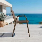 4 Traditional Metal Garden Armchairs Made in Italy - Edris Viadurini