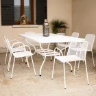 4 Traditional Metal Garden Armchairs Made in Italy - Edris Viadurini