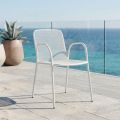 4 Traditional Metal Garden Armchairs Made in Italy - Edris