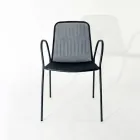 4 Traditional Metal Garden Armchairs Made in Italy - Edris Viadurini