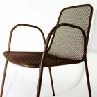 4 Traditional Metal Garden Armchairs Made in Italy - Edris Viadurini