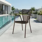 4 Modern Design Metal Outdoor Armchairs Made in Italy - Varmo Viadurini