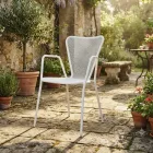 4 Modern Design Metal Outdoor Armchairs Made in Italy - Varmo Viadurini