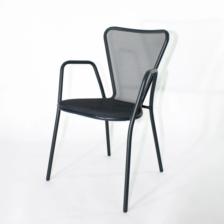 4 Modern Design Metal Outdoor Armchairs Made in Italy - Varmo Viadurini