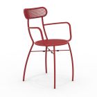 4 Metal Garden Armchairs of Different Colors Made in Italy - Hedge Viadurini