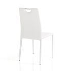 4 Chairs Completely Upholstered in White Synthetic Leather - Tulio Viadurini