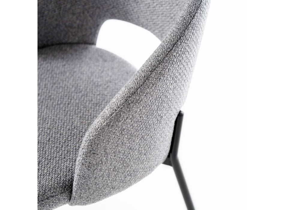 4 Chairs with Fabric Seat of Different Finishes and Metal - Provence Viadurini