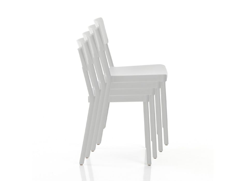 4 Stackable Outdoor and Indoor Chairs in Polypropylene - Cervina Viadurini