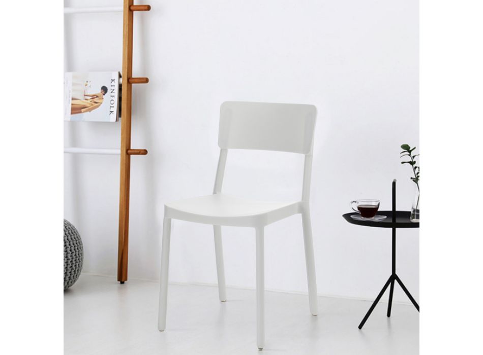 4 Stackable Outdoor and Indoor Chairs in Polypropylene - Cervina Viadurini