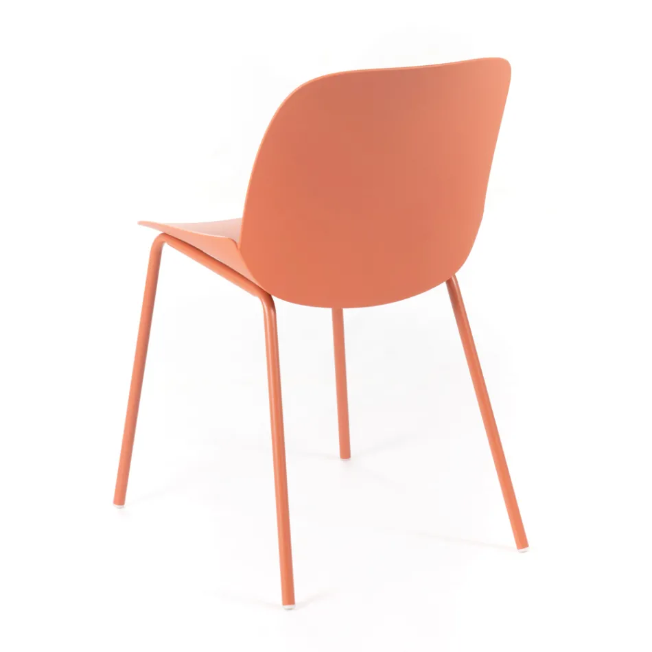4 Outdoor and Indoor Chairs Made of Polypropylene and Metal - Bloody Viadurini