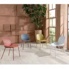 4 Outdoor and Indoor Chairs Made of Polypropylene and Metal - Bloody Viadurini