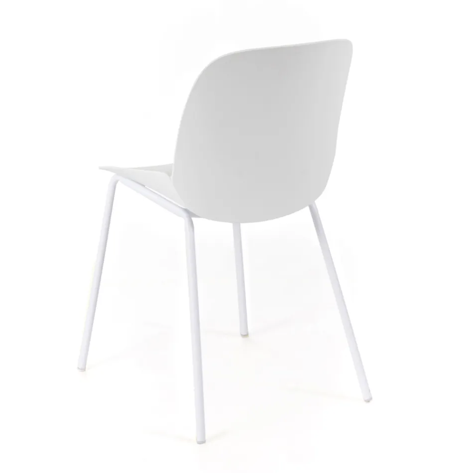 4 Outdoor and Indoor Chairs Made of Polypropylene and Metal - Bloody Viadurini