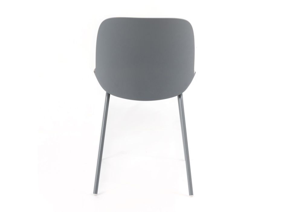 4 Outdoor and Indoor Chairs Made of Polypropylene and Metal - Bloody Viadurini