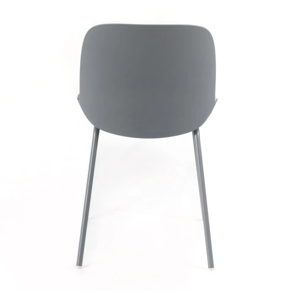 4 Outdoor and Indoor Chairs Made of Polypropylene and Metal - Bloody Viadurini